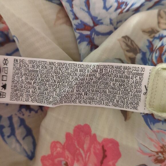 NWT Forever 21 Floral Print Mini Dress Green and Pink - Picture 7 of 7